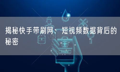 揭秘快手带刷网：短视频数据背后的秘密
