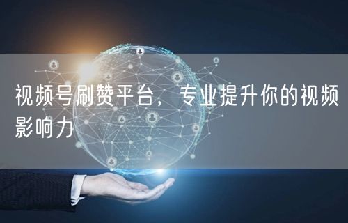 视频号刷赞平台，专业提升你的视频影响力