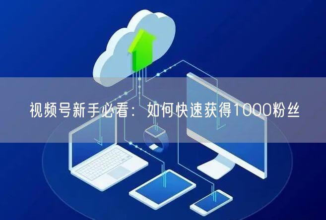 视频号新手必看：如何快速获得1000粉丝